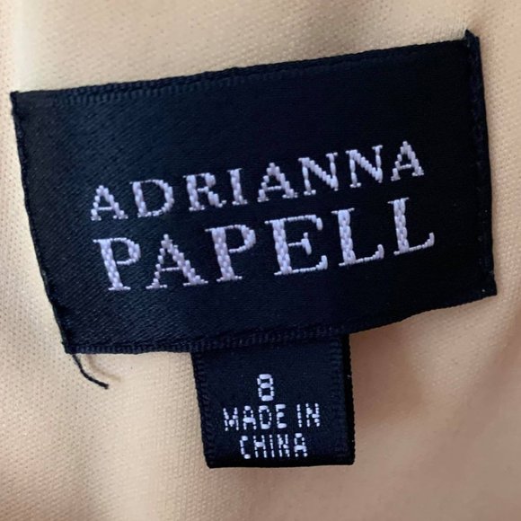 Adrianna Papell Butter Yellow Cocktail Dress Sz 8 - Picture 7 of 7